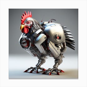 Robot cock Canvas Print