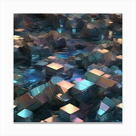 Cubes In Water Canvas Print