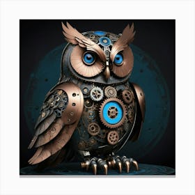 Steampunk Owl 1 Canvas Print