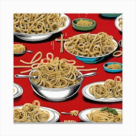 Spaghetti And Meatballs Canvas Print
