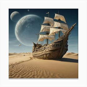 Ship In The Desert 1 Canvas Print