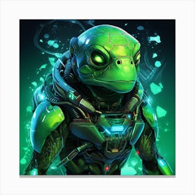 Green Lizard Canvas Print