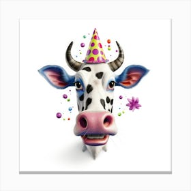 Birthday Cow 2 Canvas Print