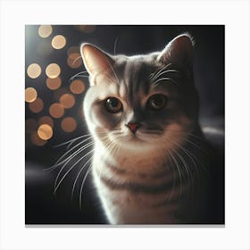 Bokeh Kitty Canvas Print