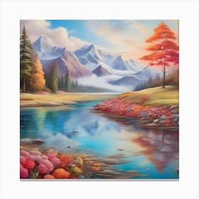 Autumn By The River Canvas Print