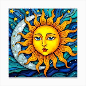 Sun And Moon Canvas Print