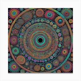 Psychedelic Circles Canvas Print