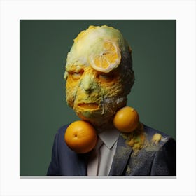 Man With A Moldy Lemon Face 1 Canvas Print