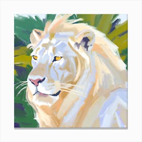 White Lion 03 1 Canvas Print