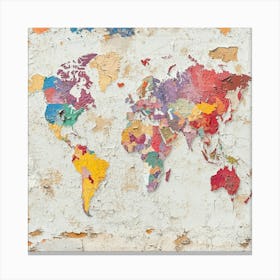 World Map Art 24 Canvas Print