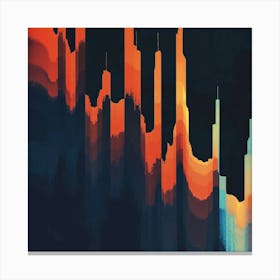 Abstract Futuristic City Canvas Print