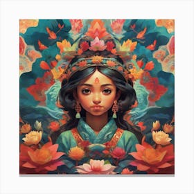 Lotus Girl Canvas Print