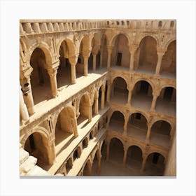 Arches In A Courtyard Canvas Print