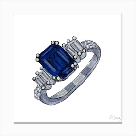 Sapphire Ring Canvas Print