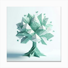 Minimalist origami tree Canvas Print