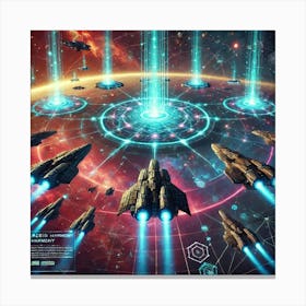 A Sci Fi Scene Aegis Harmony Network Synchronization Canvas Print