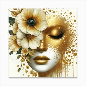 Gold Face 7 Canvas Print