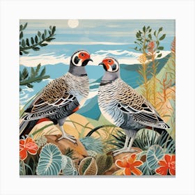 Bird In Nature Partridge 1 Canvas Print