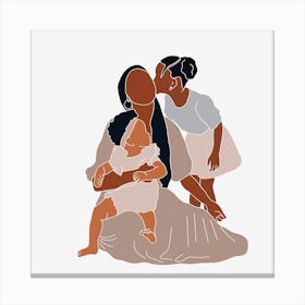 Mother And Child 3 Canvas Print