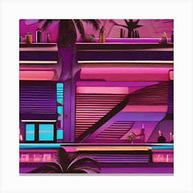 Neon Bar Canvas Print