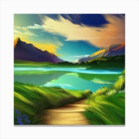 Path To The Lake Canvas Print