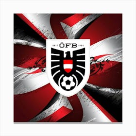 Austria National Football Team Logo Wall Art 10 Canvas Print