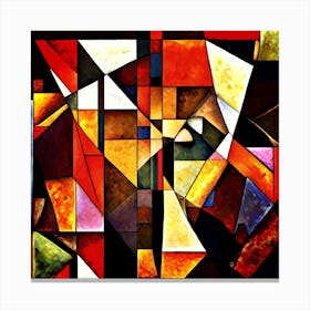 Abstract Painting,Mosaic Magic: Abstract Multicolored Geometric Background Canvas Print