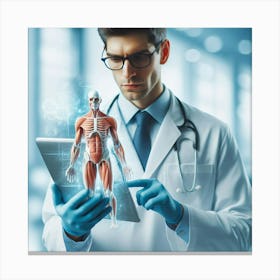 Doctor Holding A Tablet 1 Canvas Print