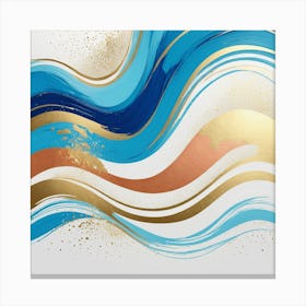 Abstract Wave Painting Canvas Print