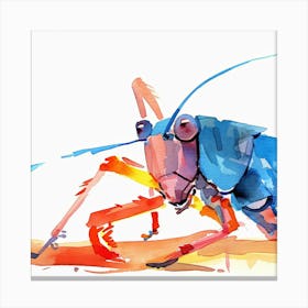 Watercolor Of A Cricket Canvas Print