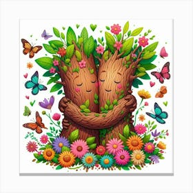 A hug illustration Canvas Print