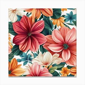 Floral Wallpaper 12 Canvas Print