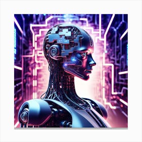 Futuristic Female Robot 10 Canvas Print