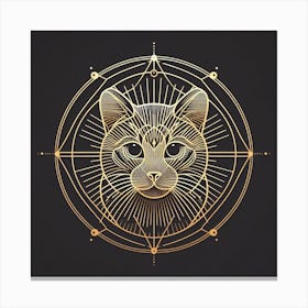 Gold Cat Canvas Print