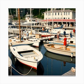 The Old Marina ~Reimagined- Hall-O-Gram Creations, Hallogramcreations, HallOGram Creations 4 Canvas Print