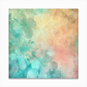 Abstract Background With Flowers 1 Canvas Print