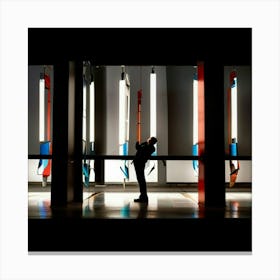 Man In A Museum Canvas Print