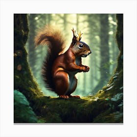 Squirrel In The Forest 171 Canvas Print