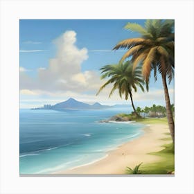 Of A Beach Canvas Print