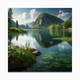 Lake In The Mountains 2 Canvas Print