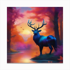 Deer In The Forest 1 Canvas Print