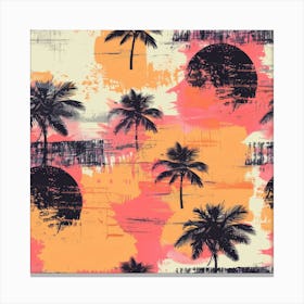 Grunge Palms (5) Canvas Print