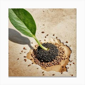 Seed Sprouting Canvas Print