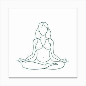 Woman Meditating 1 Canvas Print