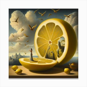 Slice Of Lemon Canvas Print