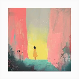 Girl In A Pink Dress 2 Canvas Print