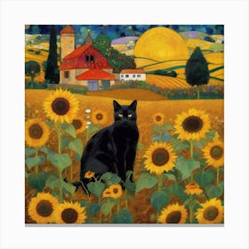 Gustav Klimt Style Farm Garden 9 Canvas Print