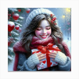 Christmas Girl Canvas Print