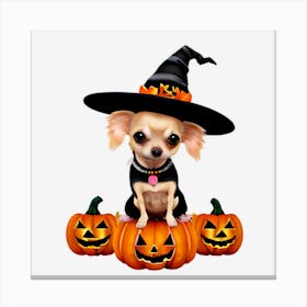 Chihuahua Witch Canvas Print