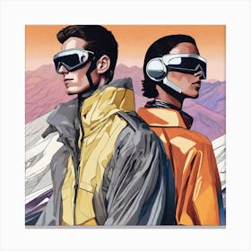 Two Skiers Wearing Goggles Canvas Print